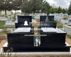 Komple 5 cm Kalınlıkta Absolute Black Siyah Granit Mezar - Görsel 7
