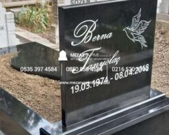 Komple 5 cm Kalınlıkta Absolute Black Siyah Granit Mezar - Görsel 10