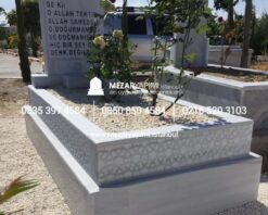Tek Kişilik Cnc Desen İşlemeli Mermer Mezar - Görsel 5