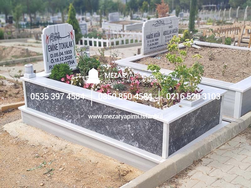 Tek Kişilik Gövde Siyah Mermer Mezar
