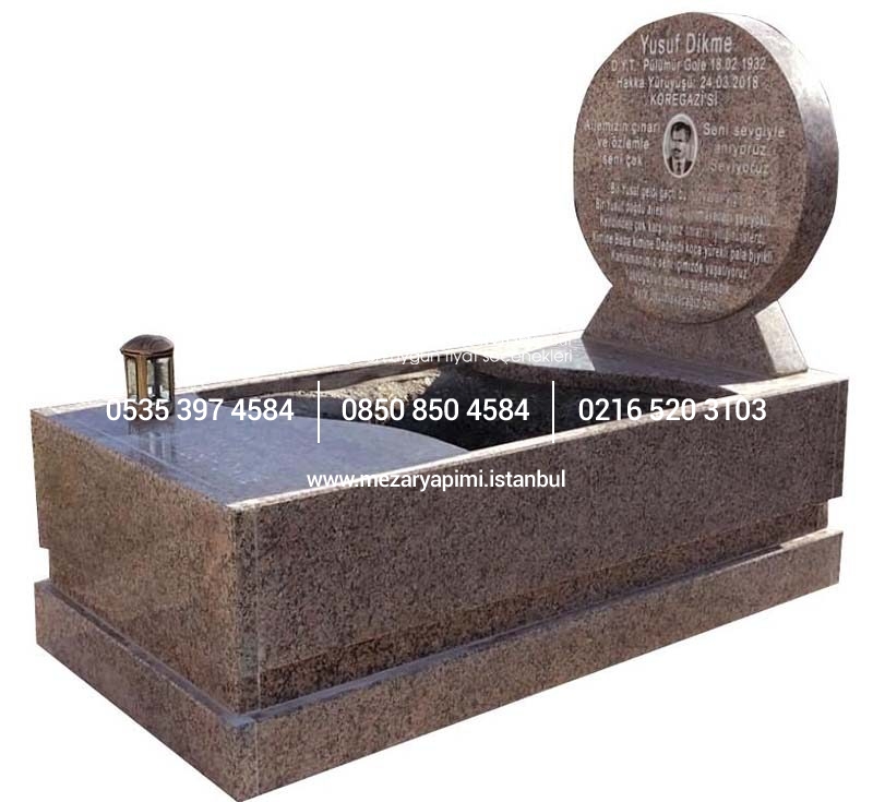 G-128 Dolunay Baş Taşlı Blok Granit Mezar Modeli