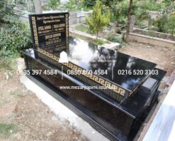 Tek Kişilik Üzeri Kapalı Komple Granit Desen İşlemeli Mezar