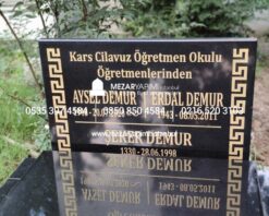 Tek Kişilik Üzeri Kapalı Komple Granit Desen İşlemeli Mezar - Görsel 11