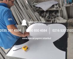 Kalp Şeklinde Lazer Resimli  Mezar Taşı Modeli - Görsel 5