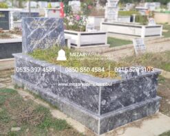 Abide Baş Taşı Komple Siyah Mermer Mezar - Görsel 10