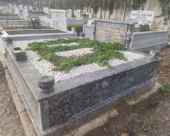 iki Kisilik Komple Siyah Mermer Mezar-10