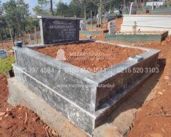 iki Kisilik Komple Siyah Mermer Mezar-11