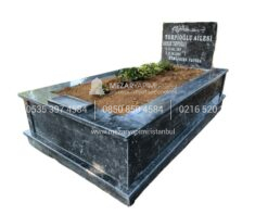Tek Kişilik Komple Siyah Mermer Mezar