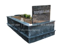 Tek Kişilik Komple Siyah Mermer Mezar