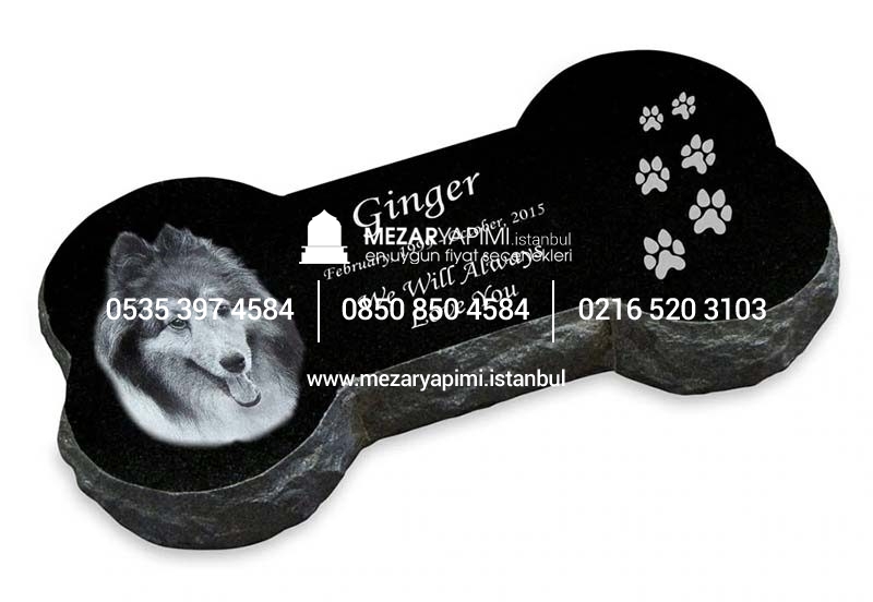 Granit Kemik Köpek Mezar Taşı - Görsel 3