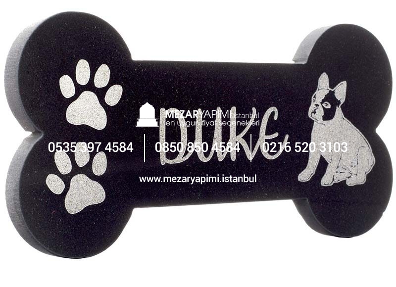 Granit Kemik Köpek Mezar Taşı
