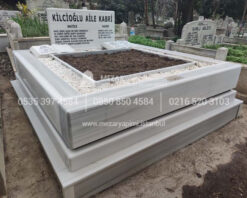 cift Kisilik Beyaz Mermer Blok Mezar-7