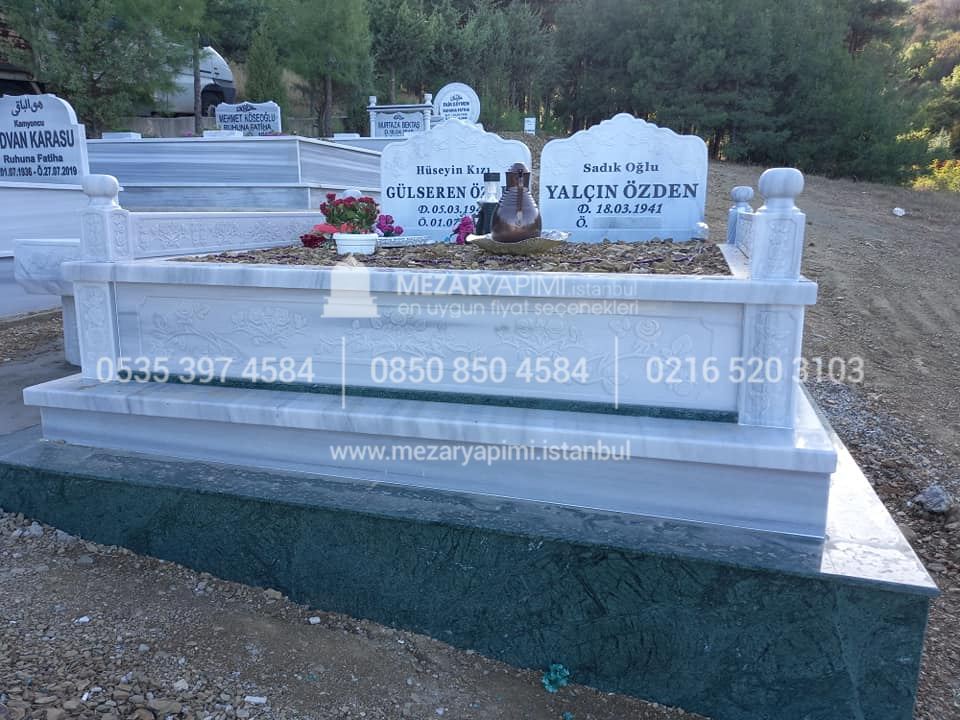 cift kisilik cnc islemeli mezar modelleri