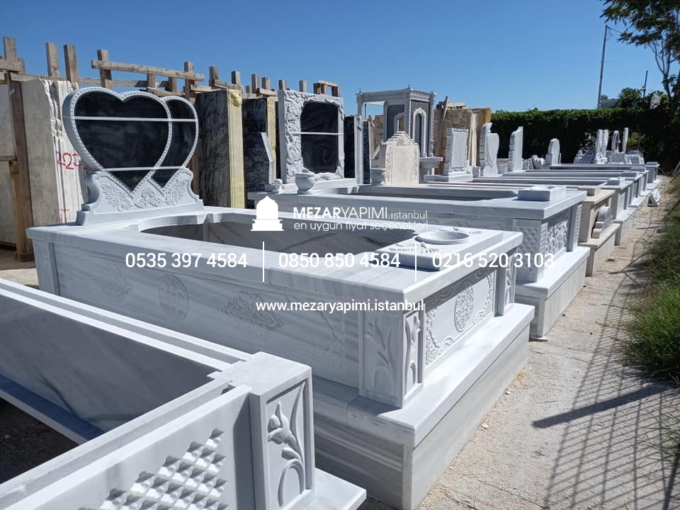 Tek Kişilik Cnc Desen İşlemeli Mermer Mezar Modelleri - Görsel 23