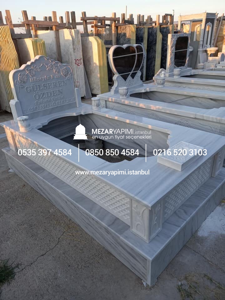 Tek Kişilik Cnc Desen İşlemeli Mermer Mezar Modelleri - Görsel 25