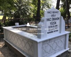 Tek Kişilik Cnc Desen İşlemeli Mermer Mezar Modelleri - Görsel 35