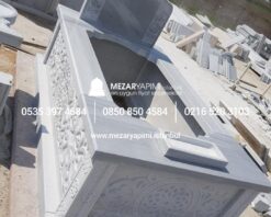 Tek Kişilik Cnc Desen İşlemeli Mermer Mezar Modelleri - Görsel 9