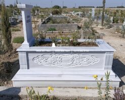 Tek Kişilik Cnc Desen İşlemeli Mermer Mezar Modelleri - Görsel 36