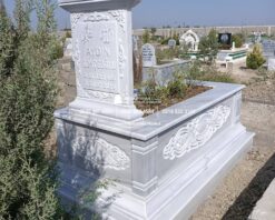 Tek Kişilik Cnc Desen İşlemeli Mermer Mezar Modelleri - Görsel 14