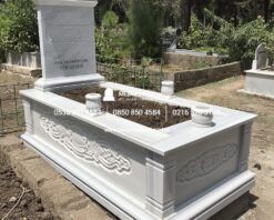 Tek Kişilik Cnc Desen İşlemeli Mermer Mezar Modelleri - Görsel 16