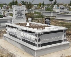Alternative view of Tek Kişilik Cnc Desen İşlemeli Mermer Mezar Modelleri