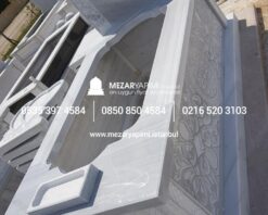 Tek Kişilik Cnc Desen İşlemeli Mermer Mezar Modelleri - Görsel 11