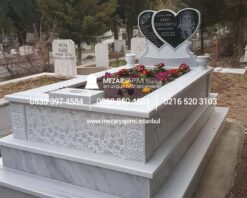 Tek Kişilik Cnc Desen İşlemeli Mermer Mezar Modelleri