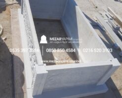 Tek Kişilik Cnc Desen İşlemeli Mermer Mezar Modelleri - Görsel 13