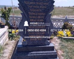 G-111 Tek Kişilik Profilli Granit Blok Mezar Modeli - Görsel 4