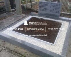Çift Kişilik 20cm Yükseklikte Granit Blok Mezar - Görsel 3