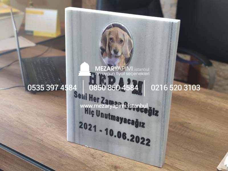 Evcil Hayvan (Kedi&Köpek) Mezar Taşı Mermer