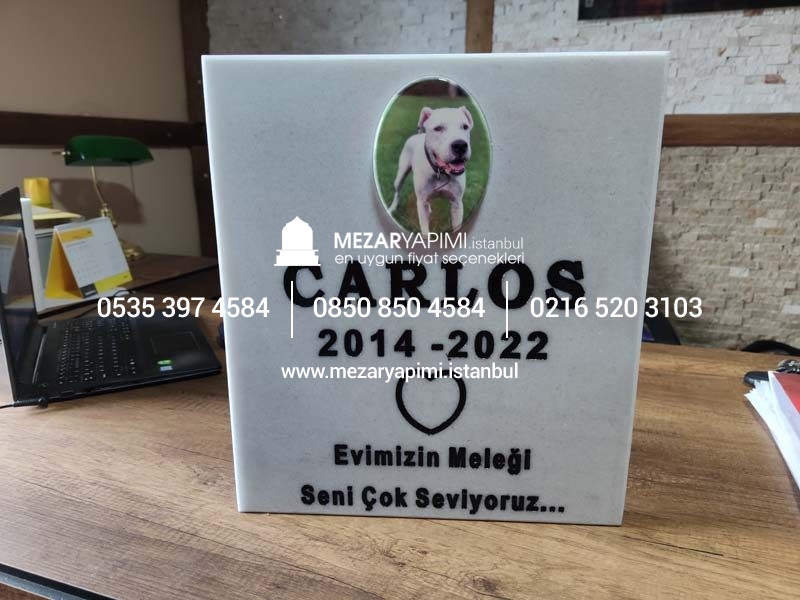 Resimli Evcil Hayvan (Kedi&Köpek) Mermer Mezar Taşı - Görsel 3
