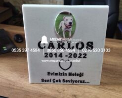 Resimli Evcil Hayvan (Kedi&Köpek) Mermer Mezar Taşı - Görsel 7