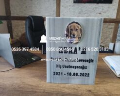 Resimli Evcil Hayvan (Kedi&Köpek) Mermer Mezar Taşı - Görsel 8