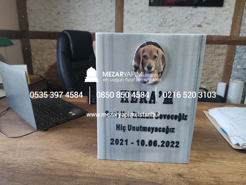 Resimli Evcil Hayvan (Kedi&Köpek) Mermer Mezar Taşı - Görsel 8