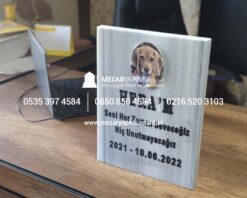 Resimli Evcil Hayvan (Kedi&Köpek) Mermer Mezar Taşı - Görsel 13