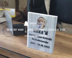 Resimli Evcil Hayvan (Kedi&Köpek) Mermer Mezar Taşı - Görsel 14