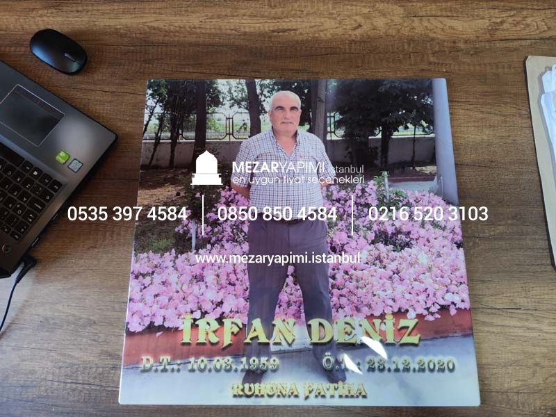 Mezar Taşına Porselen Resim Fotoğraf 50X50cm - Görsel 12