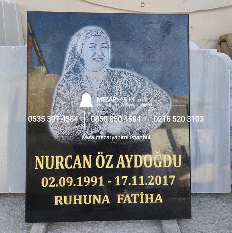 Mezar Taşı Üzerine Lazer Resim 50x60cm - Görsel 2