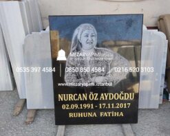 Mezar Taşı Üzerine Lazer Resim 50x60cm