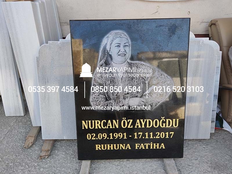 Mezar Taşı Üzerine Lazer Resim 50x60cm