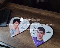 Kalp Şeklinde Porselen Fotoğraf 35cm - Görsel 3