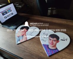 Kalp Şeklinde Porselen Fotoğraf 35cm - Görsel 5