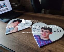 Kalp Şeklinde Porselen Fotoğraf 35cm - Görsel 8