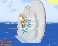 Melek Mezar Taşı Cnc İşlemeli - Görsel 11