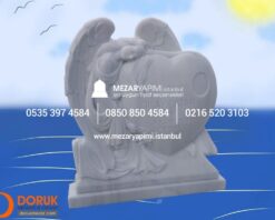 Melek Mezar Taşı Cnc İşlemeli - Görsel 14