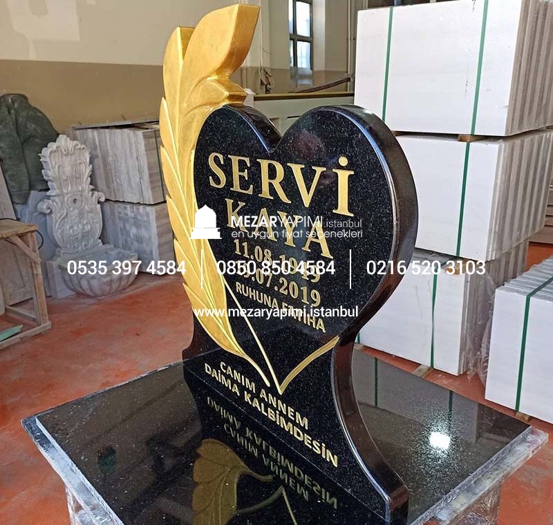 Cnc Çiçek İşlemeli Granit Mezar Taşı - Görsel 7