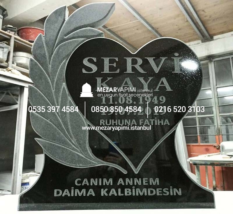Cnc Çiçek İşlemeli Granit Mezar Taşı - Görsel 6
