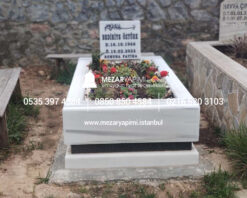 Blok Mezar Modeli Marmara Beyazı - Görsel 4