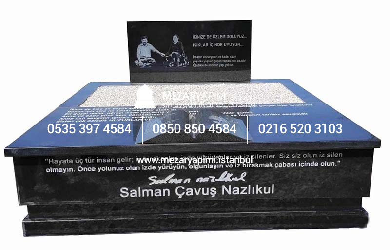 Absolute Black Kitabeli Granit Mezar Modeli